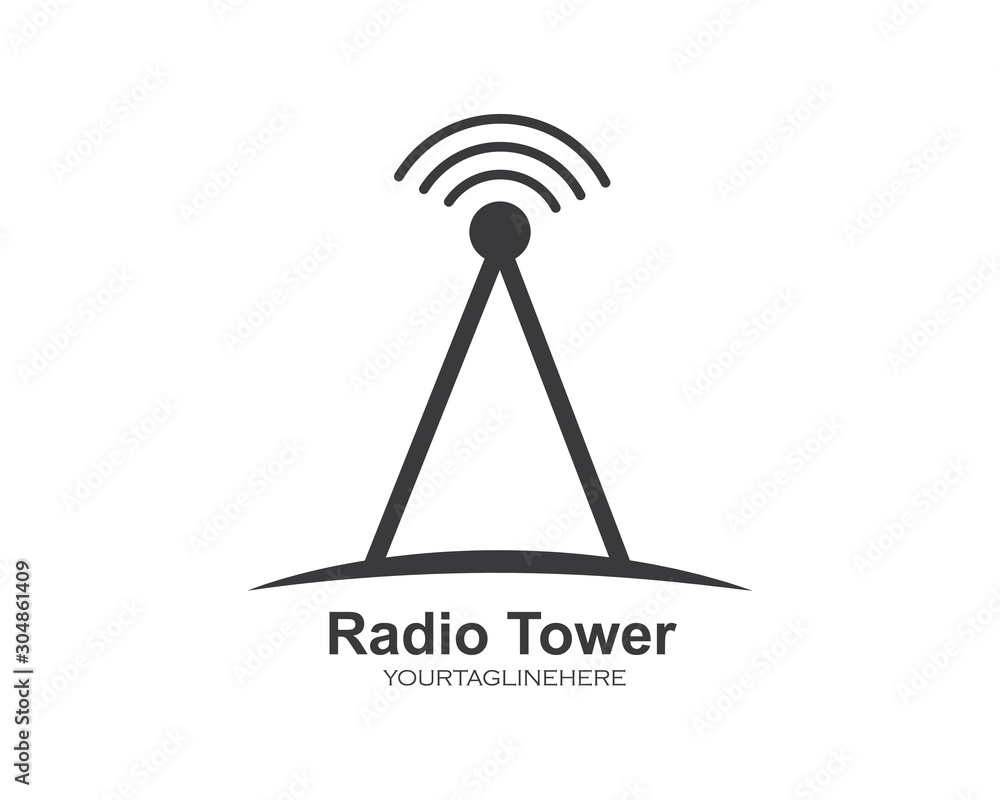 tower signal logo icon vector illustration tower signal logo icon vector illustration