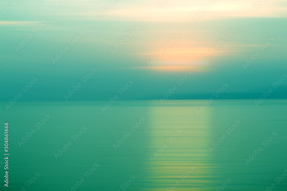 Obraz premium Abstract background motion blur sunset on the sea