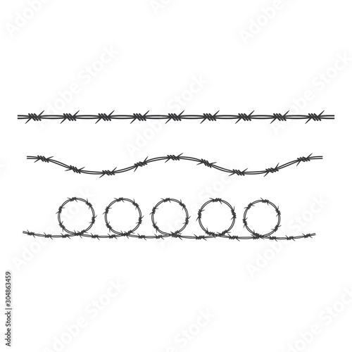 Barbed wire illustration