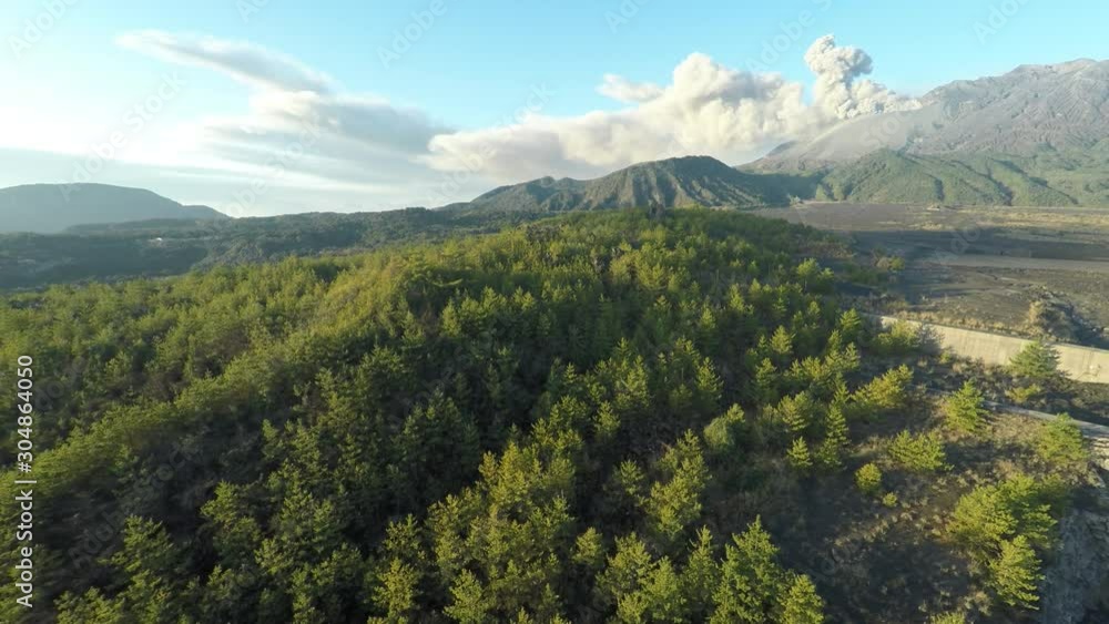 Flying Towards An Erupting Volcano Ash Cloud Aerial Footage - 2015 Flying Towards An Erupting Volcano Ash Cloud Aerial Footage - 2015