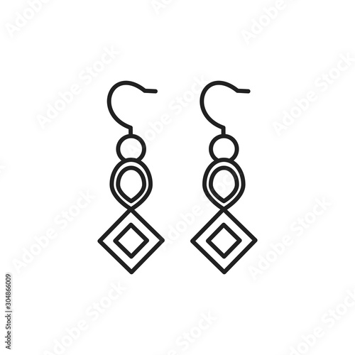 Isolated earrings icon line design