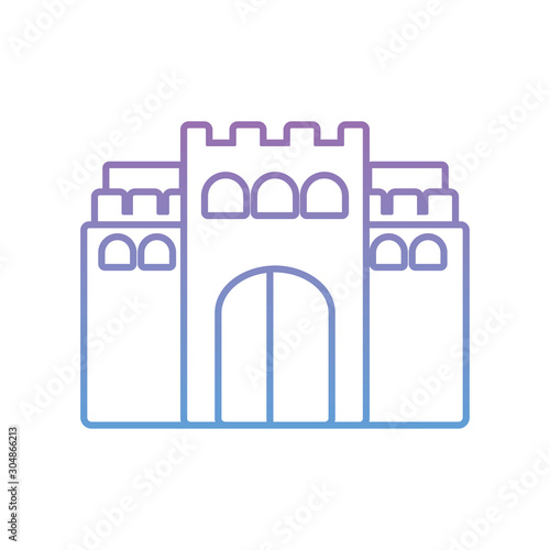 summer sand castle beach gradient style