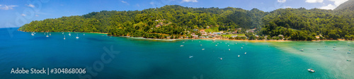 Photography Aeria lview of the Tobago island from above