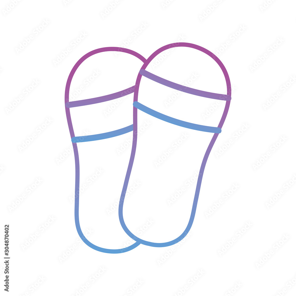 summer flip flops pair gradient style icon summer flip flops pair gradient style icon