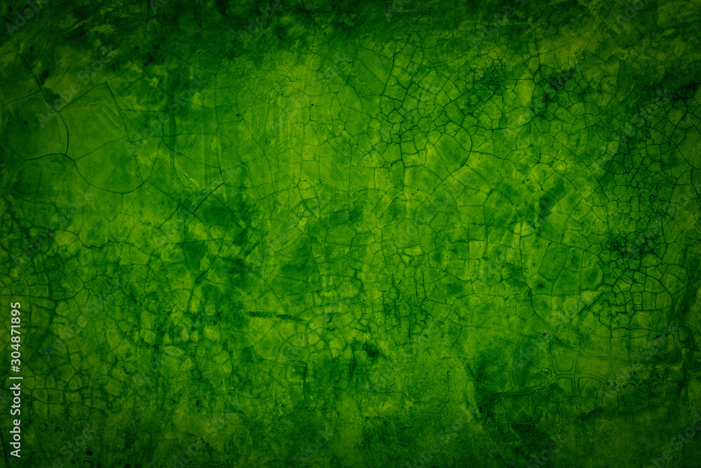 Green grunge cement Christmas background with vintage texture