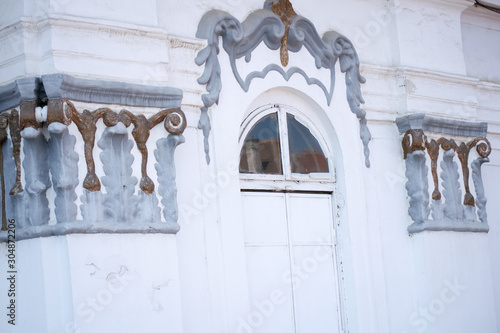 window and door of building in timisoara romania