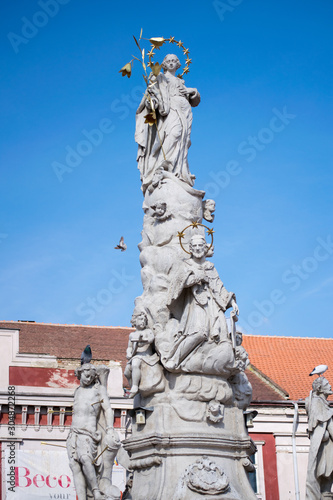statue from 1756 in Liberty Square in Timisoara