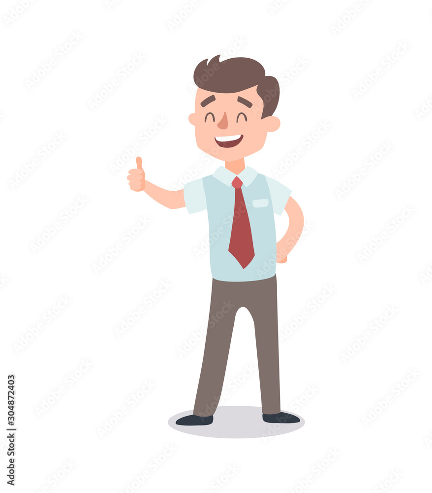 Businessman character set. Animate character. Male personage constructor. Different man postures. Vector set personage. Businessman character set. Animate character. Male personage constructor. Different man postures. Vector set personage.