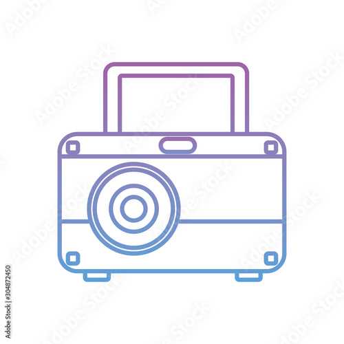 summer photographic camera gradient style