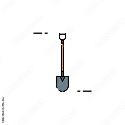 Isolated shovel utensil icon fill design © Stockgiu
