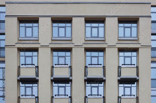 building geometry windows architecture. business center glass design square