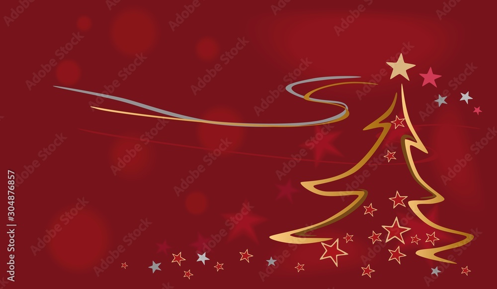 Simplified Christmas background vector illustration