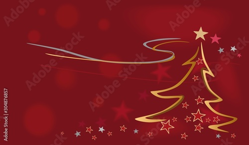 Simplified Christmas background vector illustration