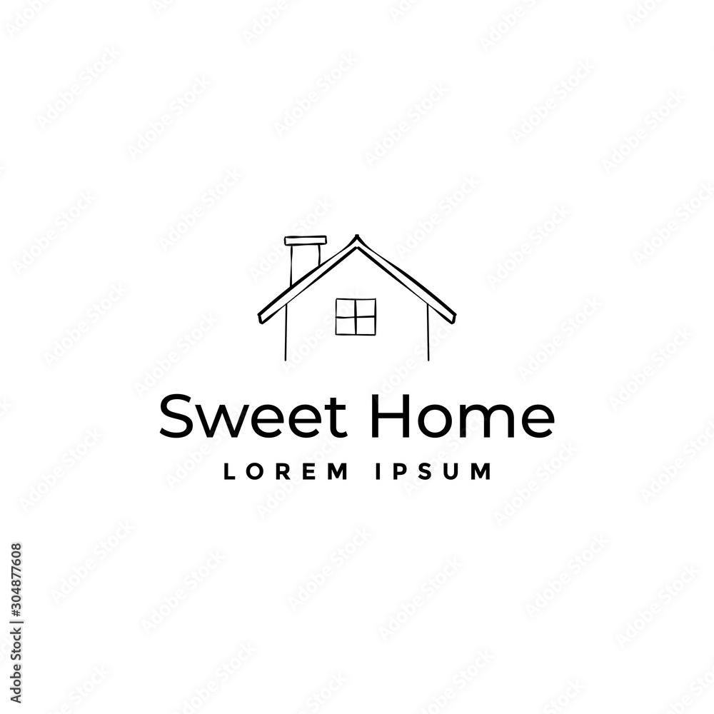 House real estate simple logo design House real estate simple logo design