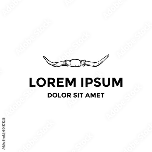 The bull horn isolated logo design