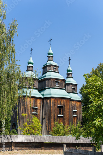 St Paraskeva Church Prelesne Ukraine blue sky summer