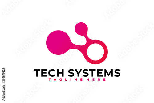 tech system logo icon vector isolated