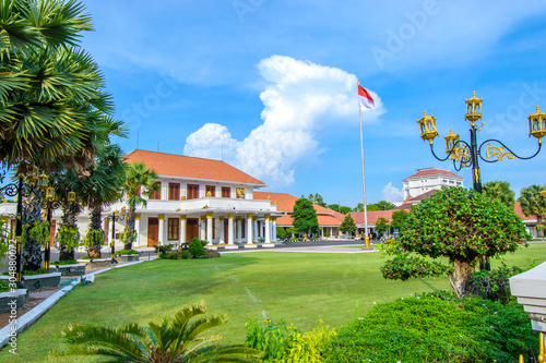 Dutch heritage building built in 1795 which is now functioned as the official residence of the Governor. photo