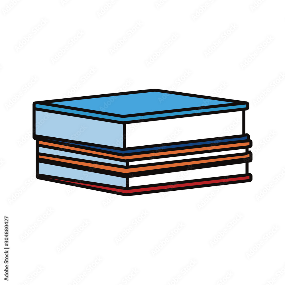 academic books icon, flat design academic books icon, flat design