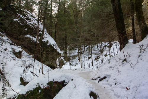 Winter in Conkle's Hollow, Hocking Hills State Park, Ohio photo