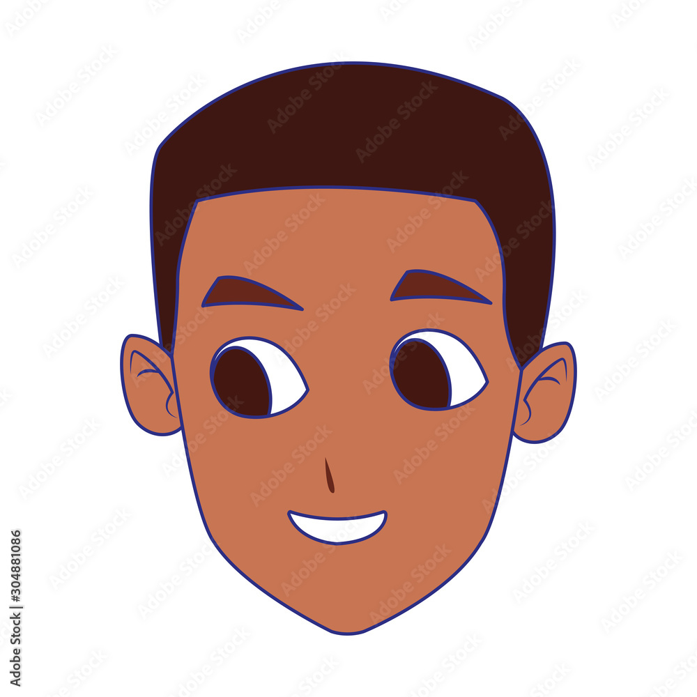 Fototapeta premium cartoon man face icon, colorful design