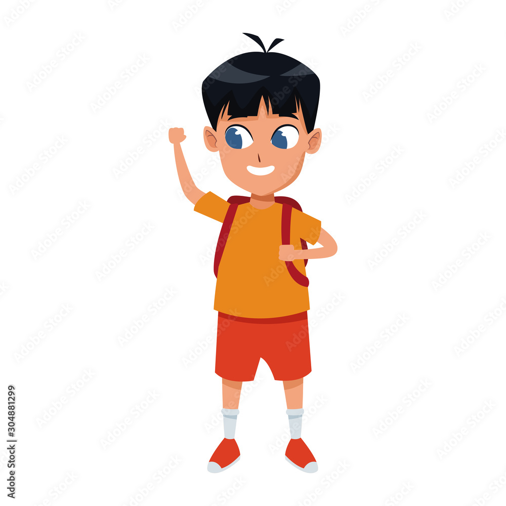 cartoon boy wearing casual clothes, colorful design cartoon boy wearing casual clothes, colorful design