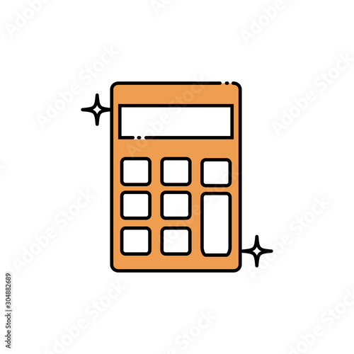 school calculator fill style icon