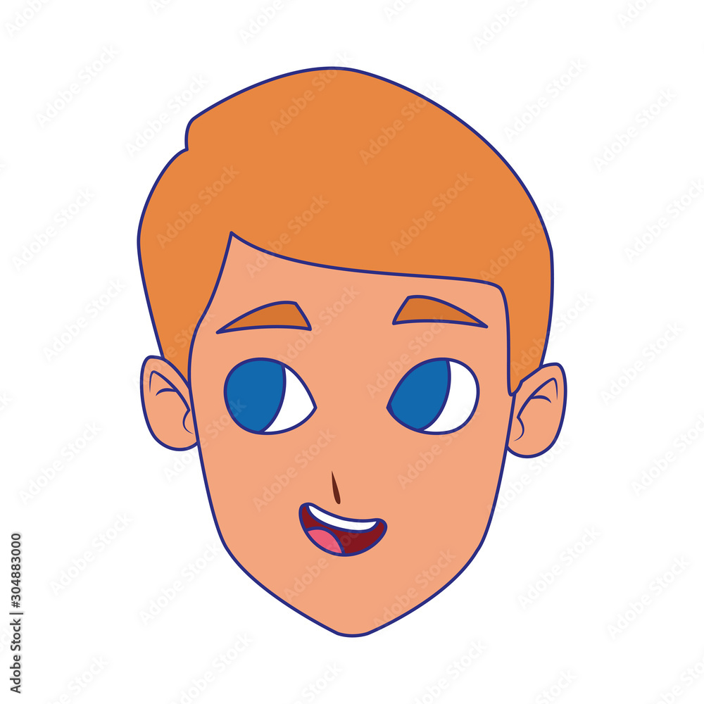 cute happy boy face icon, colorful design cute happy boy face icon, colorful design