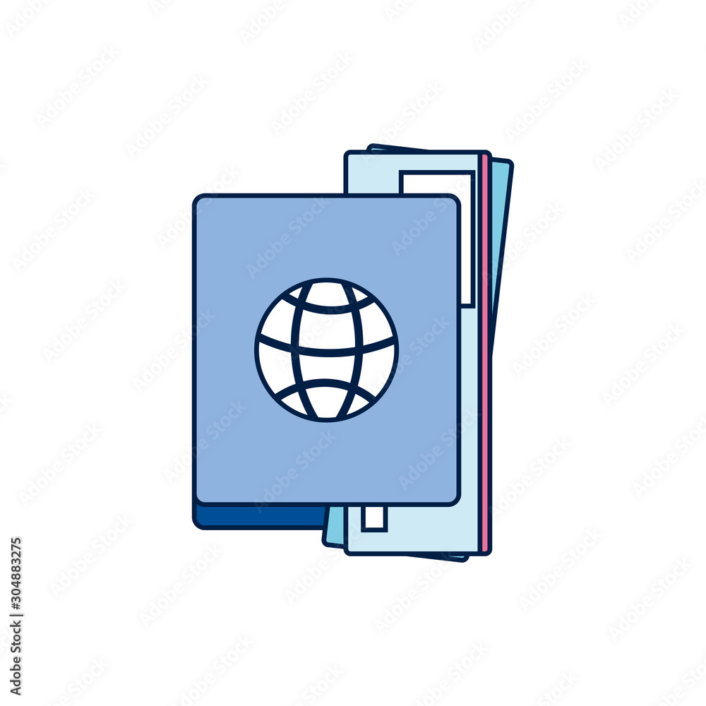 summer passport document detailed style icon summer passport document detailed style icon