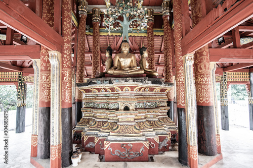 Ancient Buddha in Pong Sanuk temple photo