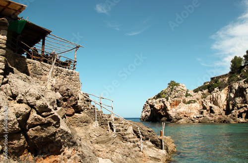Relaxing in a lost place in the mediterranean Majorca island