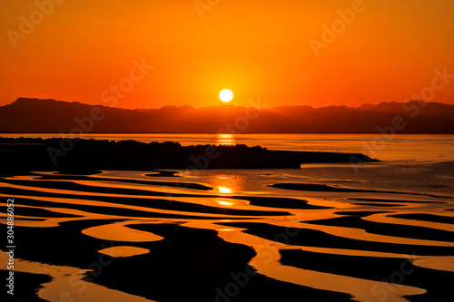 真玉海岸の夕日