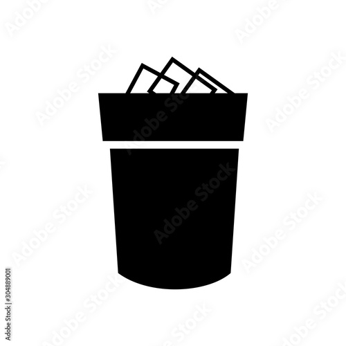 trash can icon vector design symbol