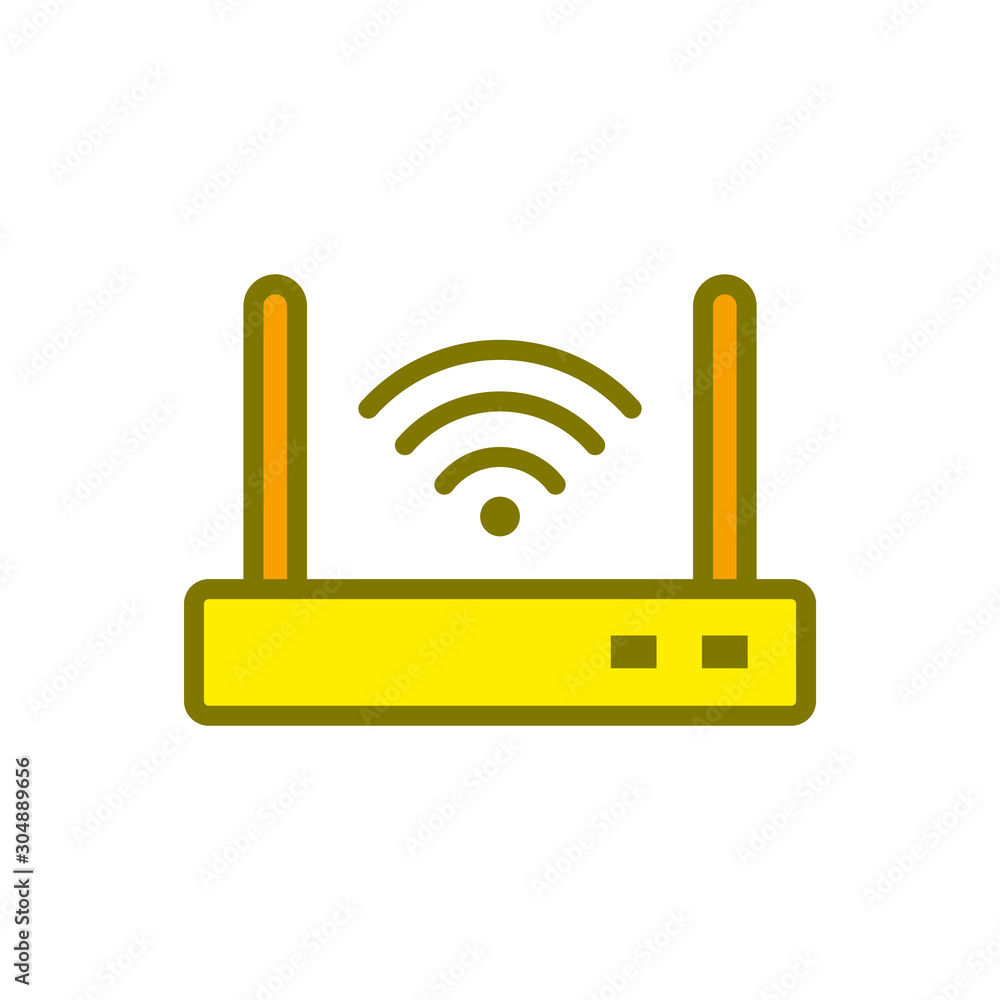 Router icon vector design template isolated on white background Router icon vector design template isolated on white background