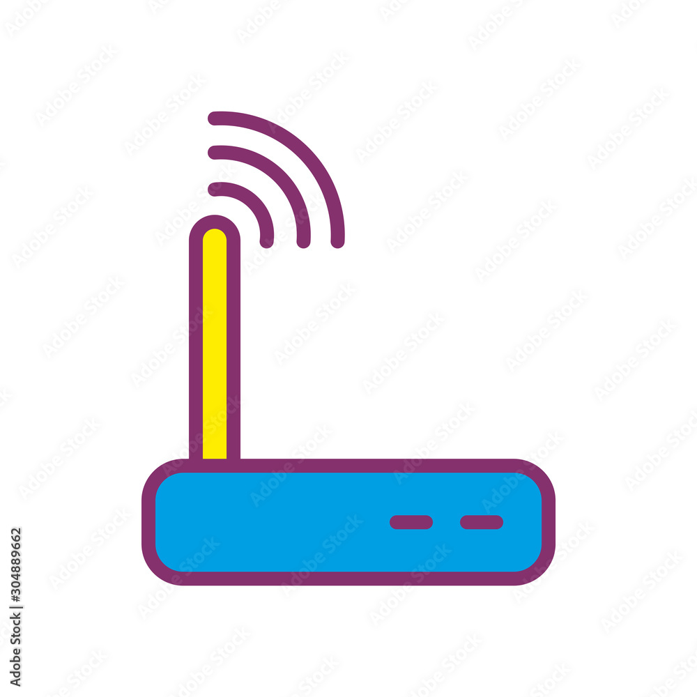 Router icon vector design template isolated on white background Router icon vector design template isolated on white background