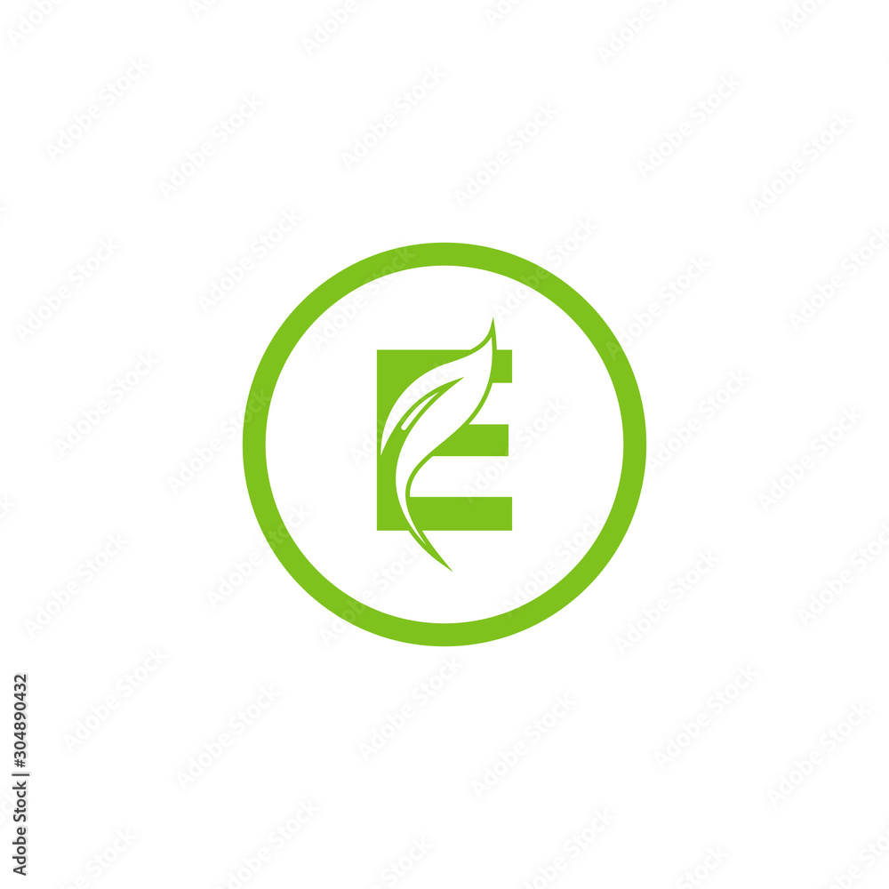 Initial Leaf Letter E Modern Alphabet Circle Logo Design Vector Template. Natural Circle Leaf Letter E Logo. Initial Leaf Letter E Modern Alphabet Circle Logo Design Vector Template. Natural Circle Leaf Letter E Logo.
