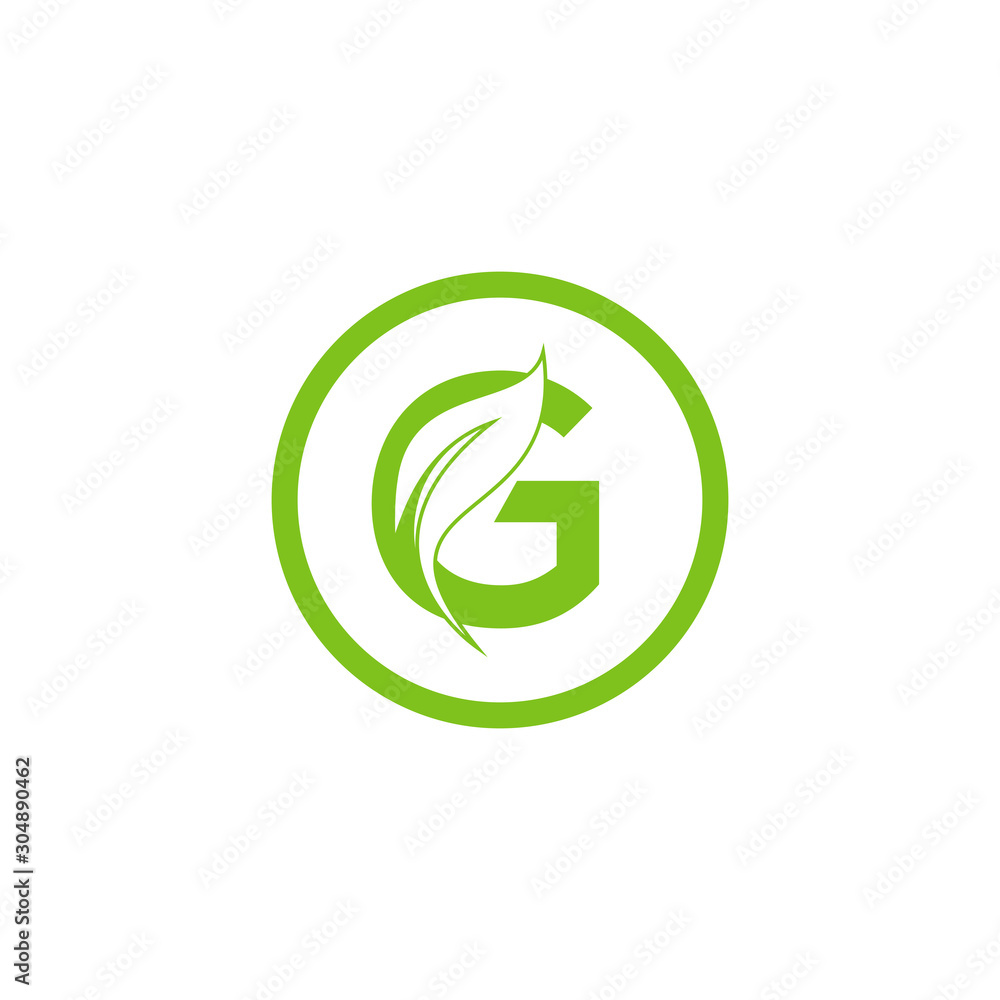 Initial Leaf Letter G Modern Alphabet Circle Logo Design Vector Template. Natural Circle Leaf Letter G Logo. Initial Leaf Letter G Modern Alphabet Circle Logo Design Vector Template. Natural Circle Leaf Letter G Logo.