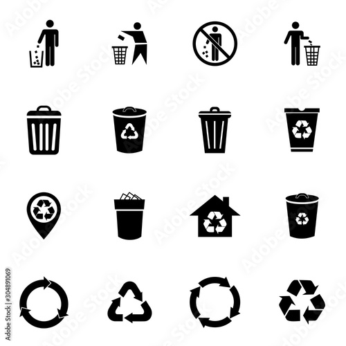 trash can icon vector design symbol
