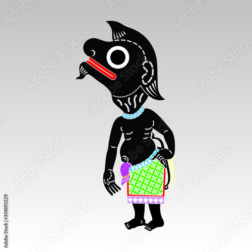 "Nang Talung" leather shadow puppet, old culture from the south of thailand.