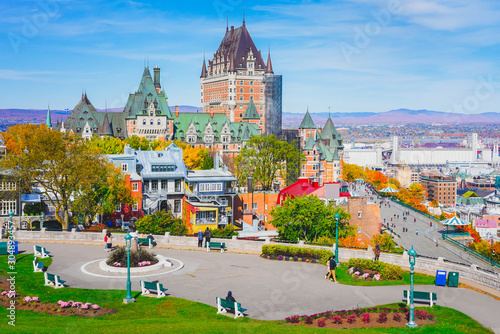 Cityscape View of Old Quebec City in Autumn