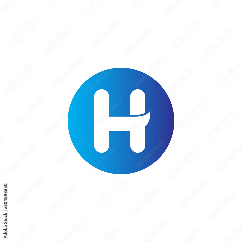 Initial Circle Letter H Modern Alphabet Logo Design Vector Template. Colorful Round Shape H Letter Logo. Initial Circle Letter H Modern Alphabet Logo Design Vector Template. Colorful Round Shape H Letter Logo.