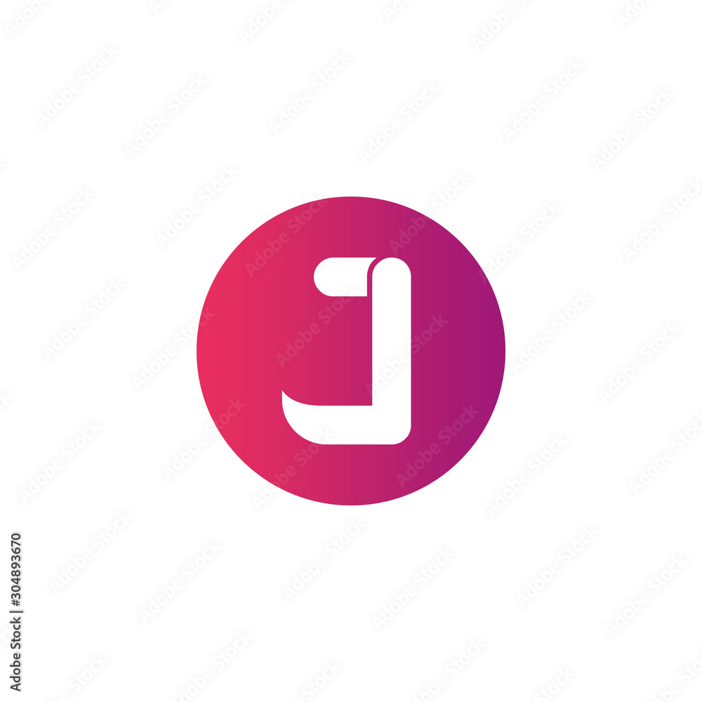 Initial Circle Letter J Modern Alphabet Logo Design Vector Template. Colorful Round Shape J Letter Logo. Initial Circle Letter J Modern Alphabet Logo Design Vector Template. Colorful Round Shape J Letter Logo.