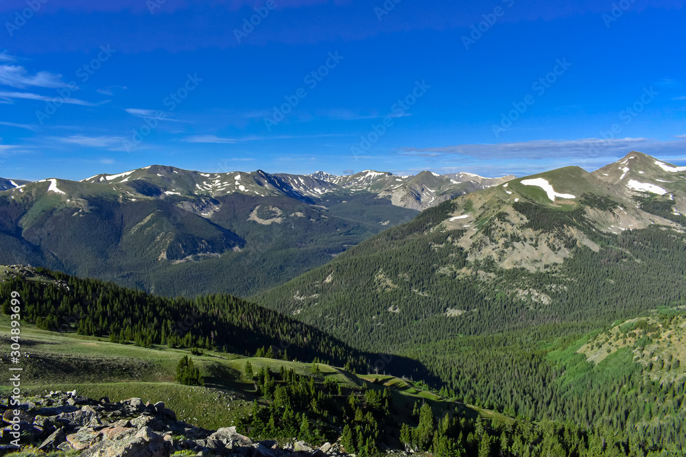 Mountain views from beneath the summit of Mt. Yale in the Collegiate Peaks.