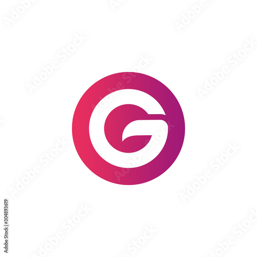 Initial Circle Letter G Modern Alphabet Logo Design Vector Template. Colorful Round Shape G Letter Logo.