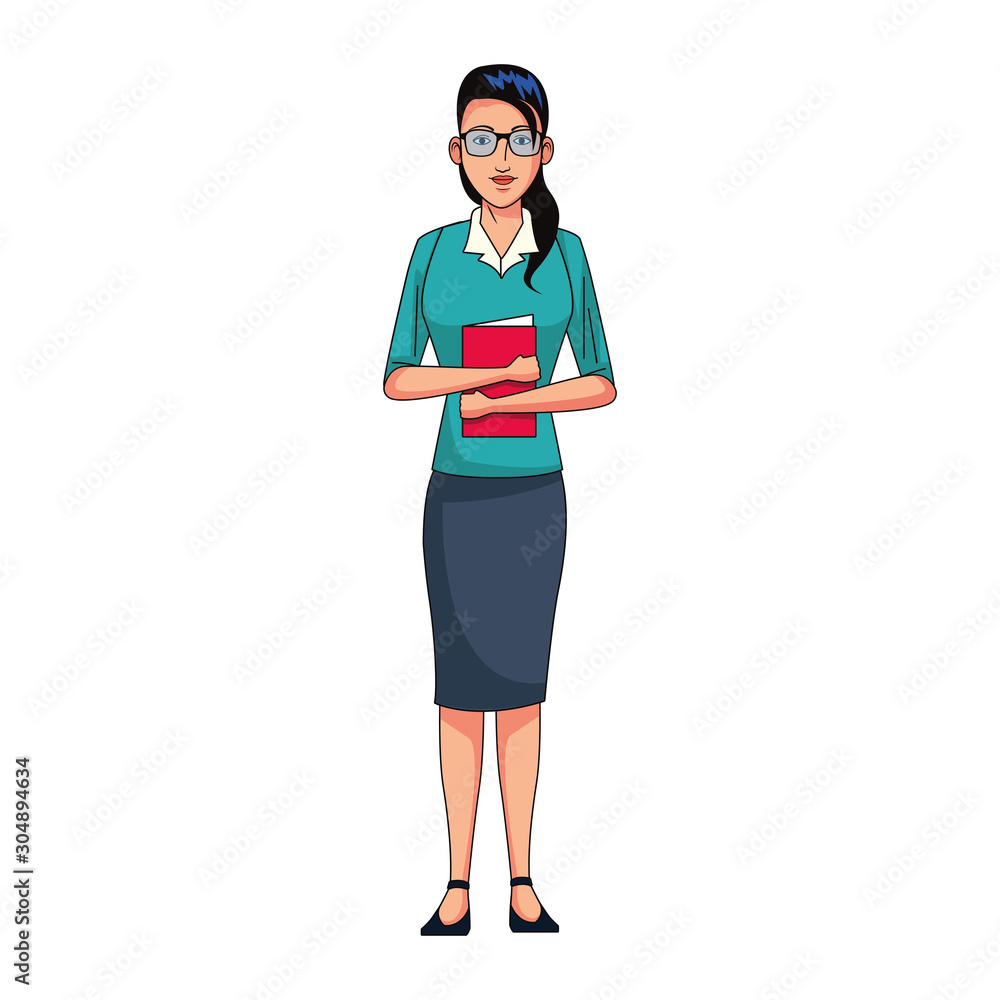 executive woman standing icon, flat design executive woman standing icon, flat design