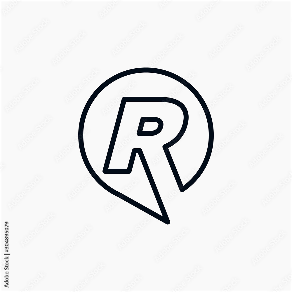 letter R chat with bubble line logo. talk logo vector modern illustration graphic abstract template. minimalist Chat concept Logo Template. Communication icon vector, social media icon - VECTOR letter R chat with bubble line logo. talk logo vector modern illustration graphic abstract template. minimalist Chat concept Logo Template. Communication icon vector, social media icon - VECTOR