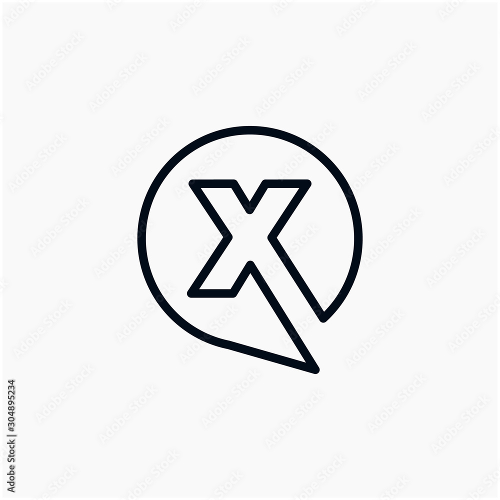 letter X chat with bubble line logo. talk logo vector modern illustration graphic abstract template. minimalist Chat concept Logo Template. Communication icon vector, social media icon - VECTOR letter X chat with bubble line logo. talk logo vector modern illustration graphic abstract template. minimalist Chat concept Logo Template. Communication icon vector, social media icon - VECTOR