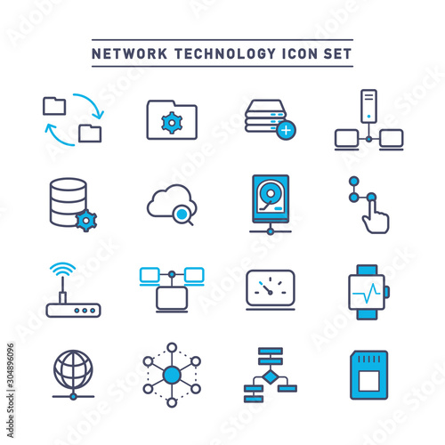 NETWORK TECHNOLOGY ICON SET