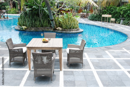 Artistic Ethnic Classy Modern Elegant Luxury Indoor Home Interiors and Outdoor Garden Park Furniture Table Chair Cabinet Accessories from Rattan Plastic Wicker or Wooden Materials for Hotel and House 