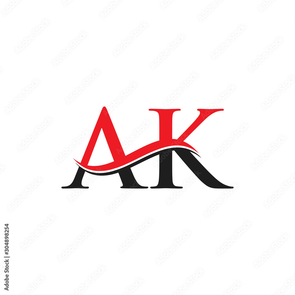 AK Letter Linked Logo. AK Letter Modern Business Logo Design ...